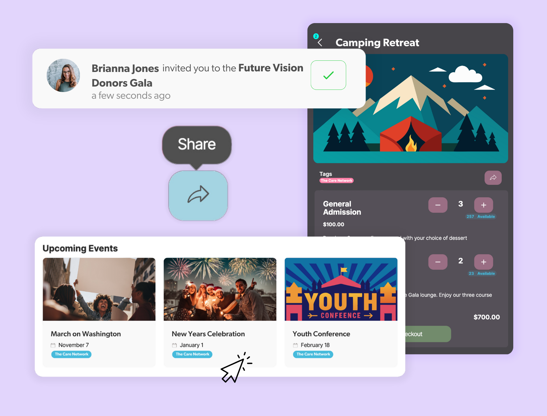screenshot of Engage Spaces